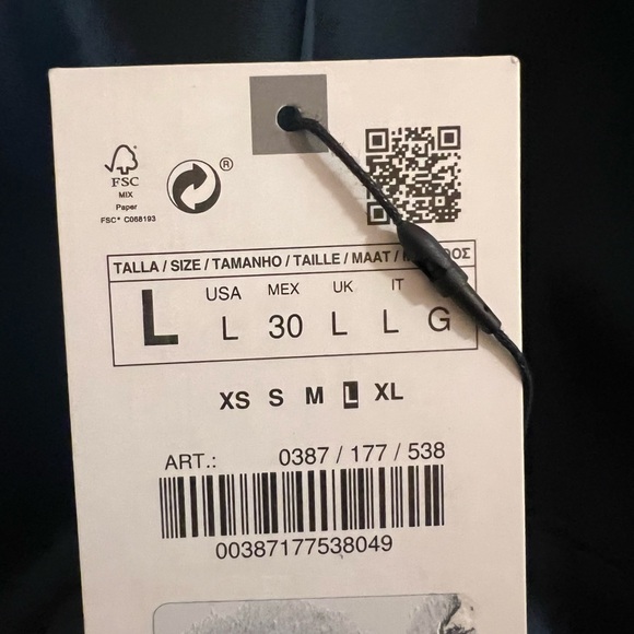 NWT Zara Duck Green Satin Effect Asymmetrical Skirt - Picture 13 of 13